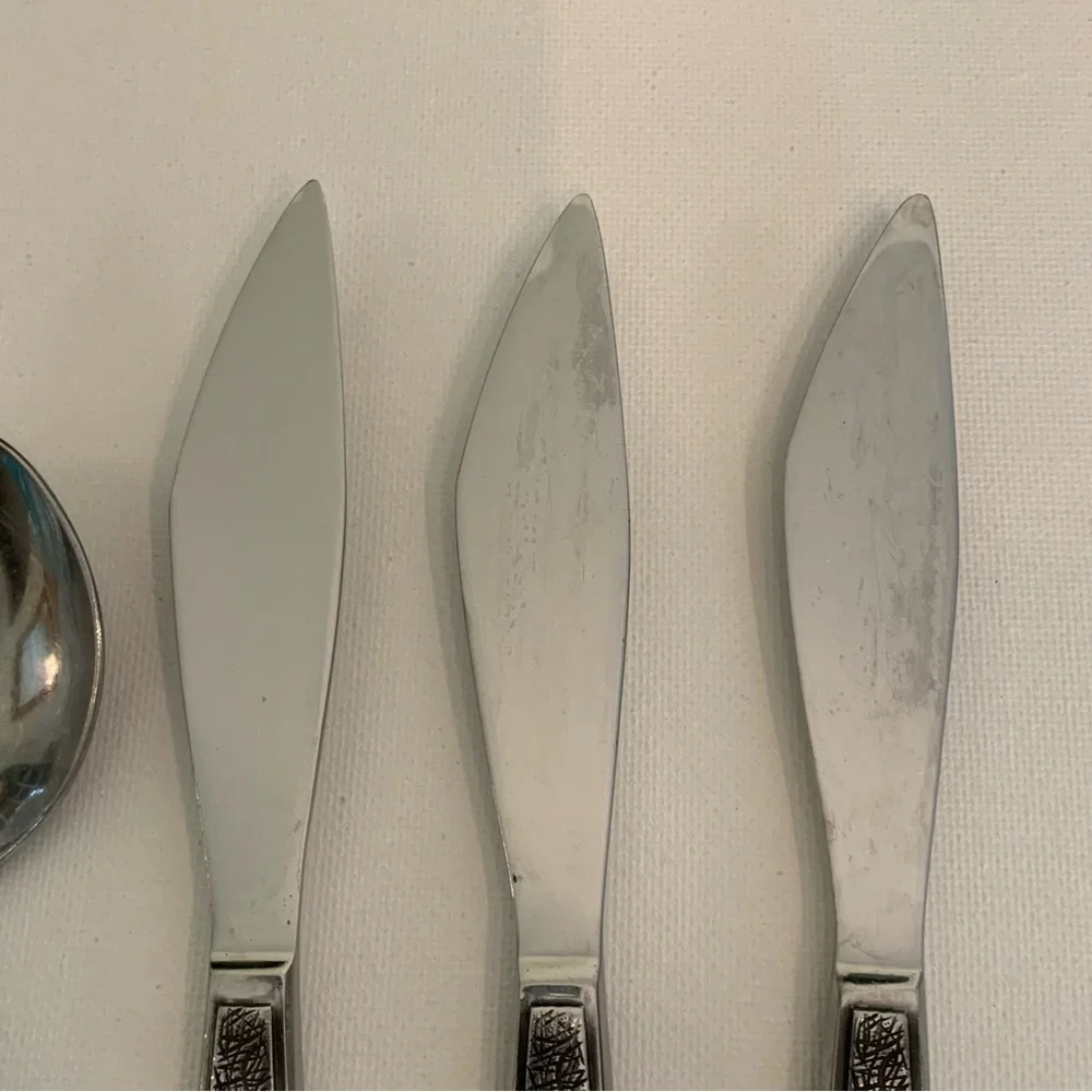 Vintage Arthur Salm AS Japan Stainless Dinner Knives Knife & Spoon Set MCM ASF3